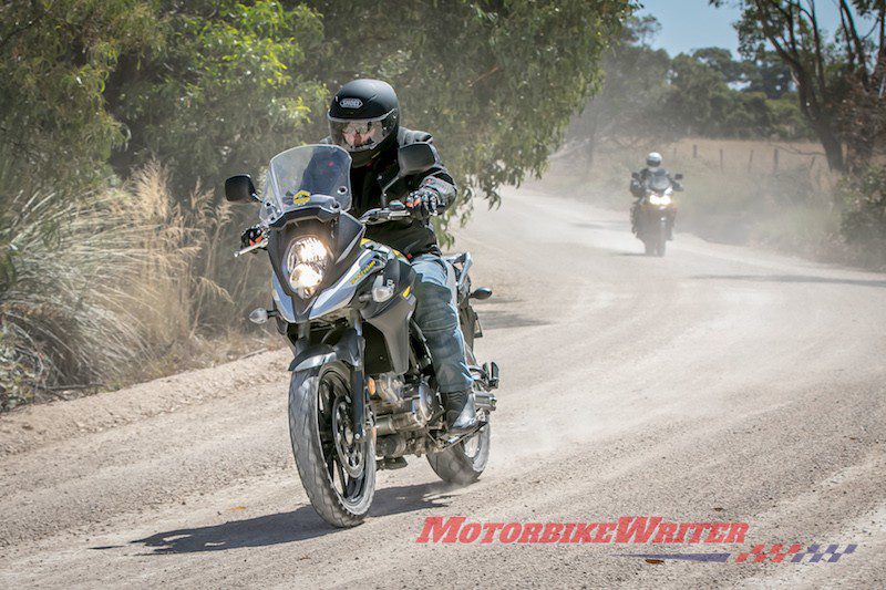 Test V-Strom on Suzuki border ride