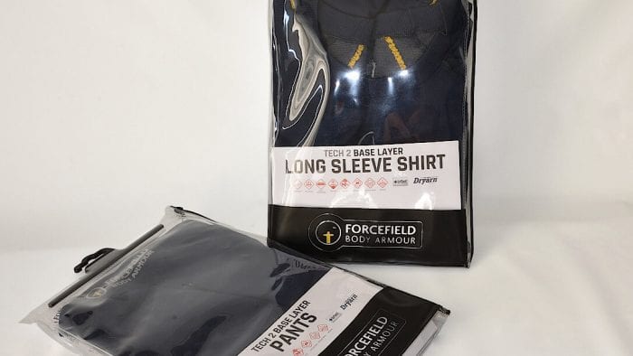 Forcefield Tech 2 Base layer clothing in the package.