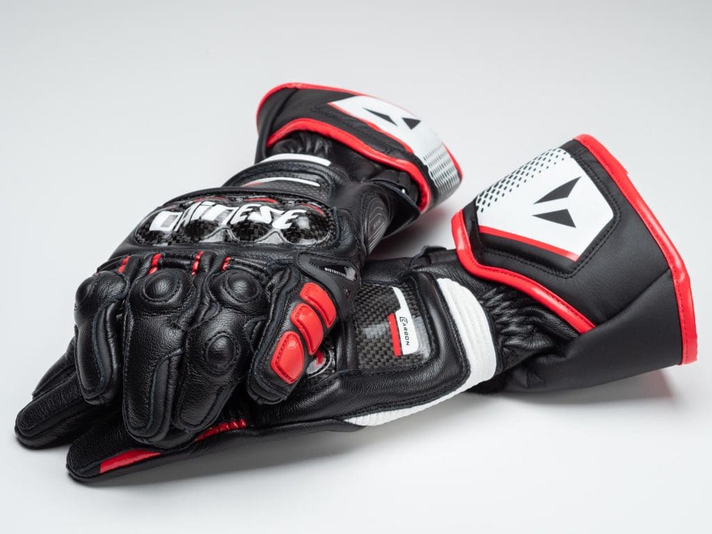 Dainese D1 Druid Long Gloves full view both gloves