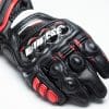 Dainese D1 Druid Long Gloves closeup right hand, knuckle armor