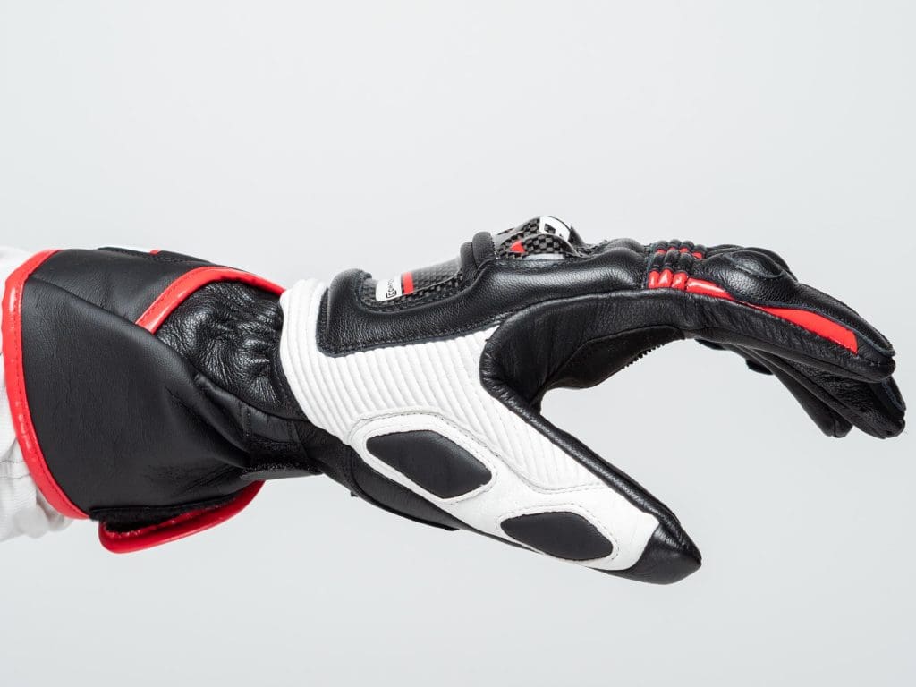 Dainese D1 Druid Long Gloves open grip side view