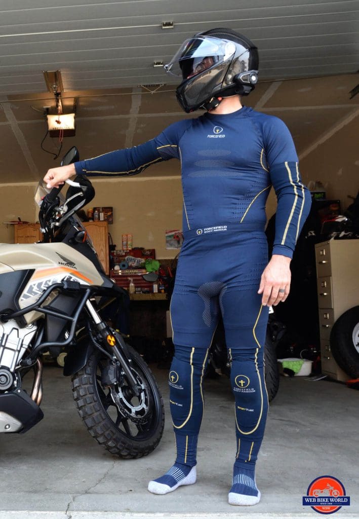 Me wearing the Forcefield Armour Sport Tube and Tech 2 Base Layer.