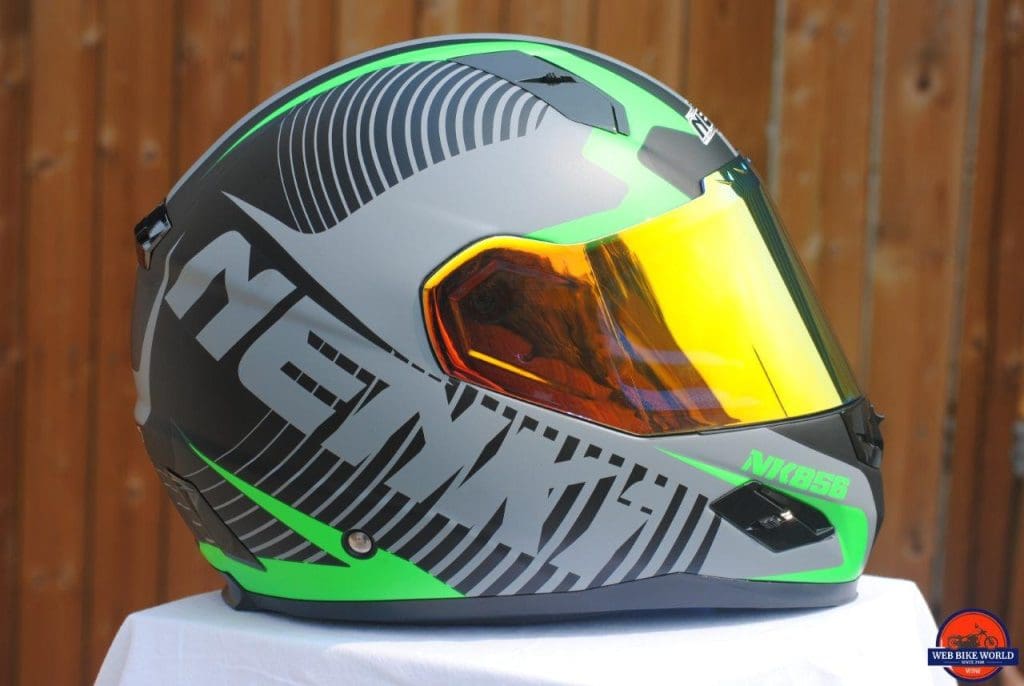 NENKI NK856 Helmet side view with visor down