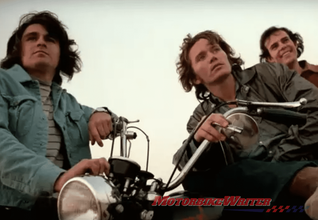 Motorcycle stars in new Orson Welles movie The Other Side of the Wind