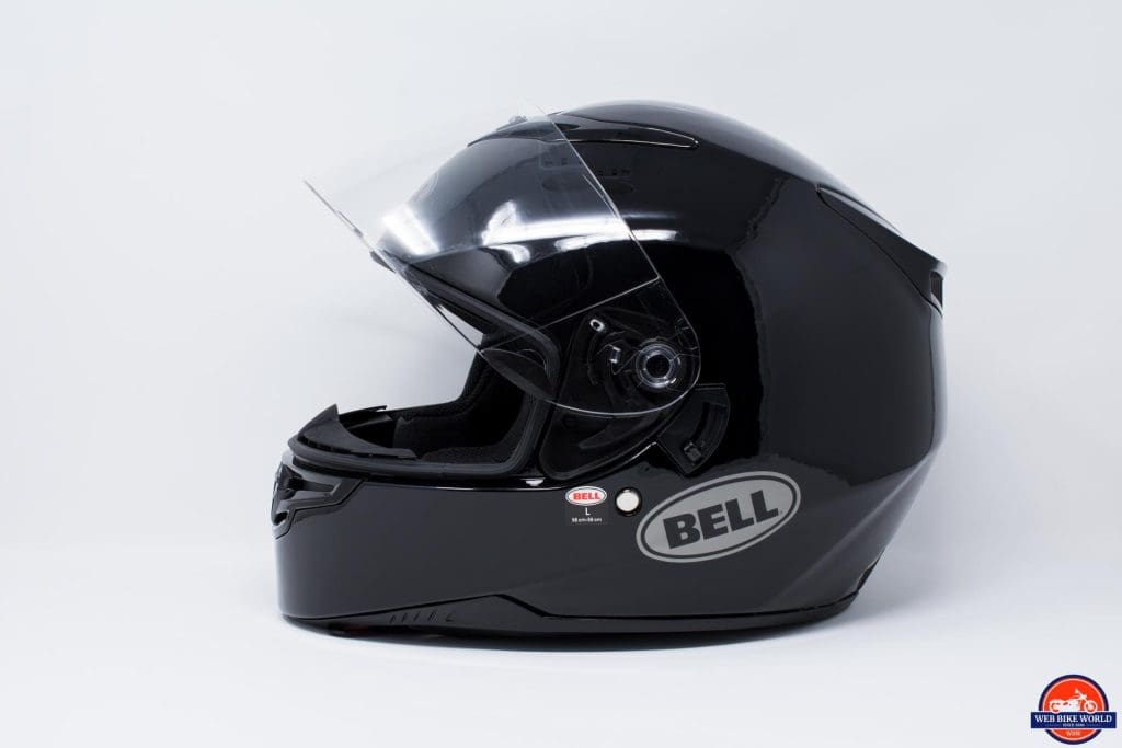 Bell RS-2 Helmet side view with visor up