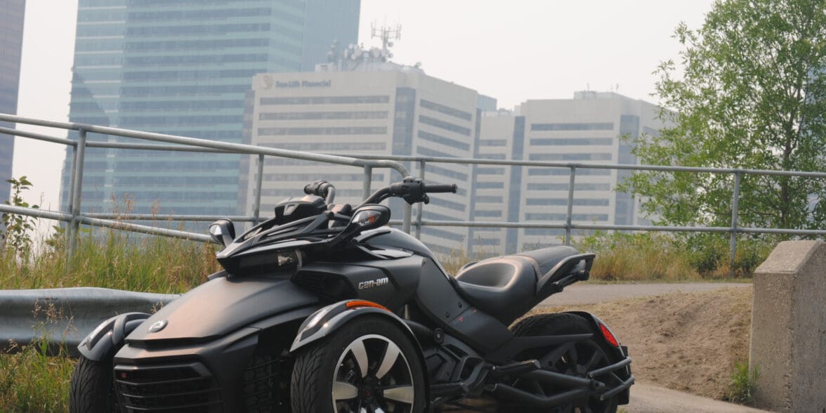 The 2018 CAN-AM F3-S Spyder in Matte Black