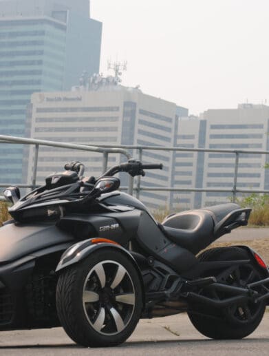 The 2018 CAN-AM F3-S Spyder in Matte Black