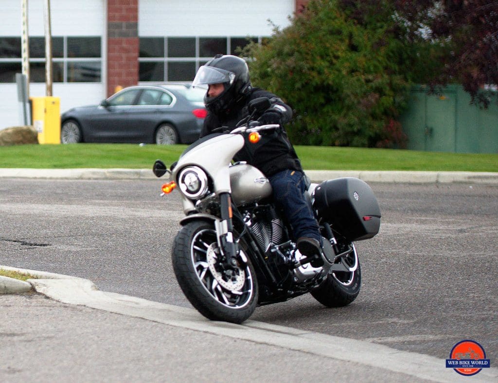 Me riding a 2018 Harley Davidson Sport Glide.