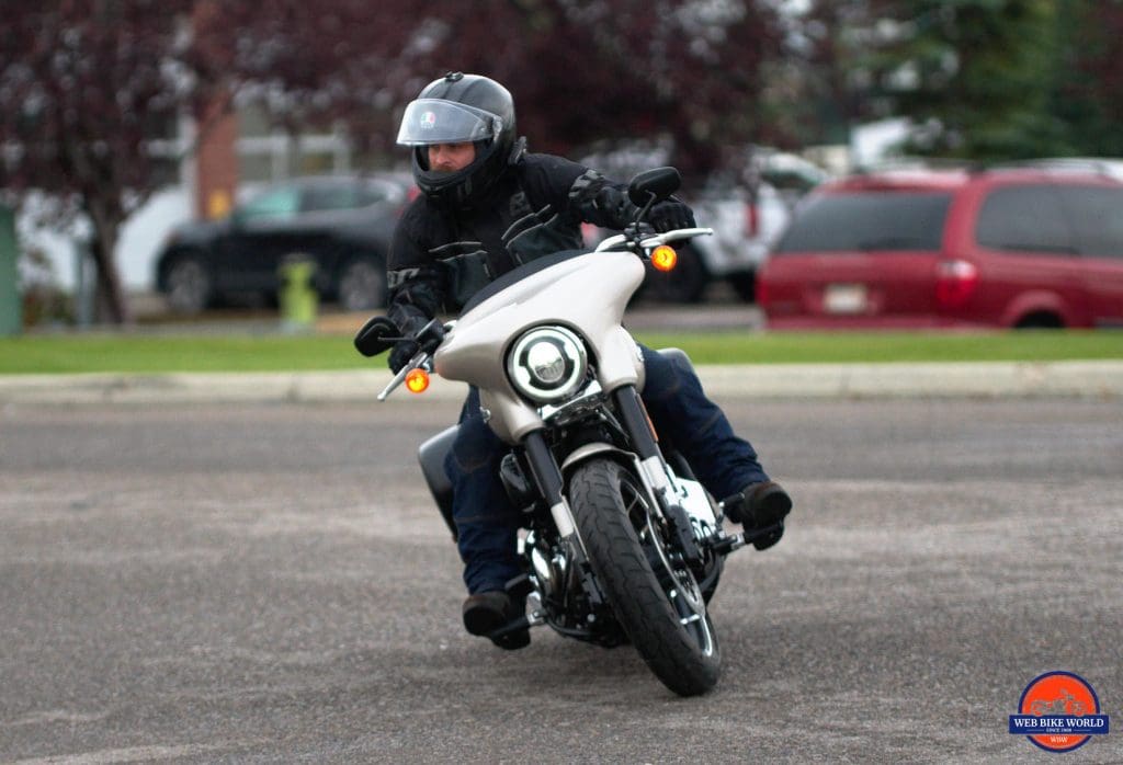 Me riding a 2018 Harley Davidson Sport Glide.