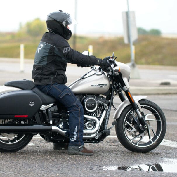 Me riding a 2018 Harley Davidson Sport Glide.