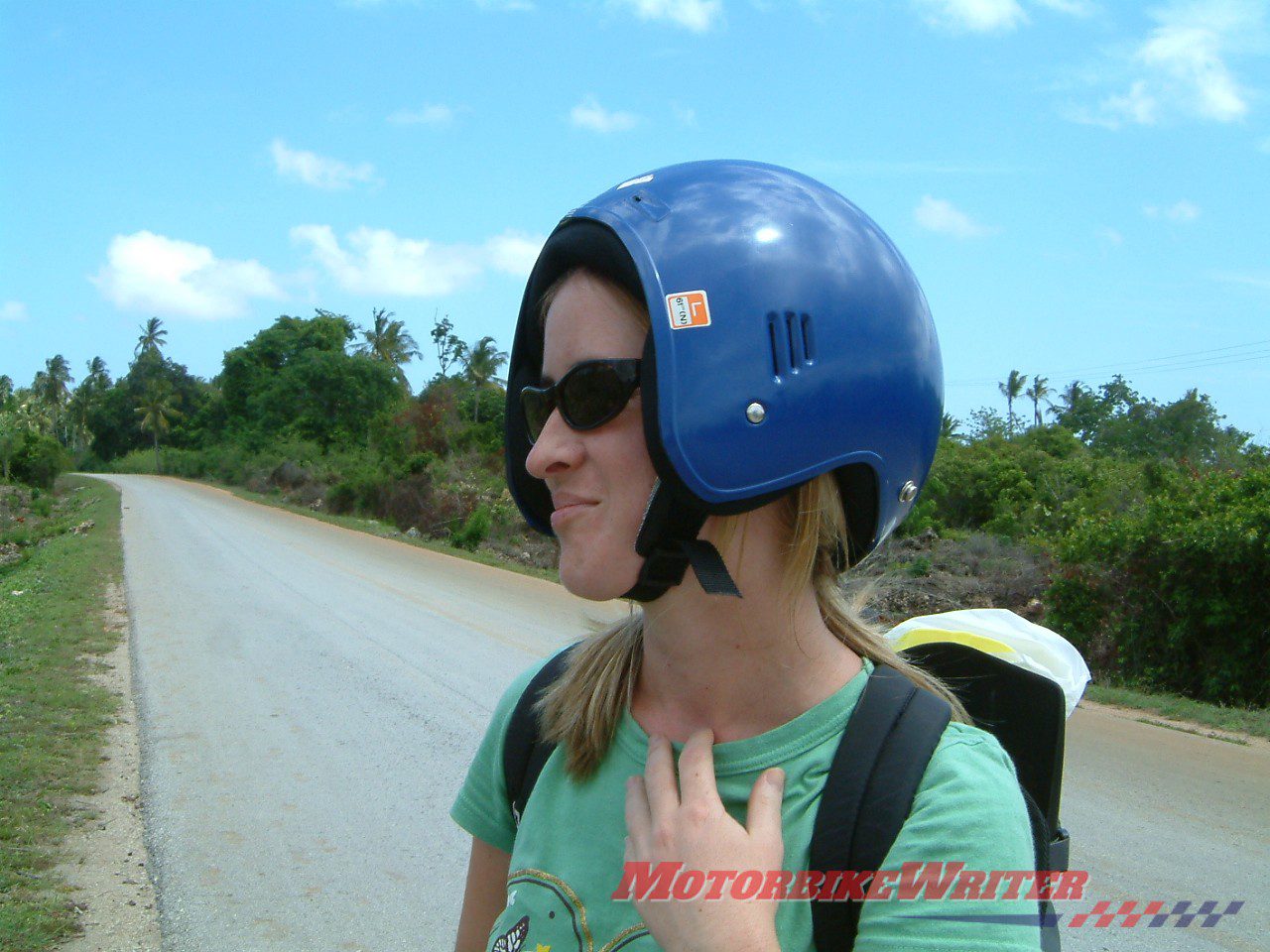 How not to wear a motorcycle helmet fitting