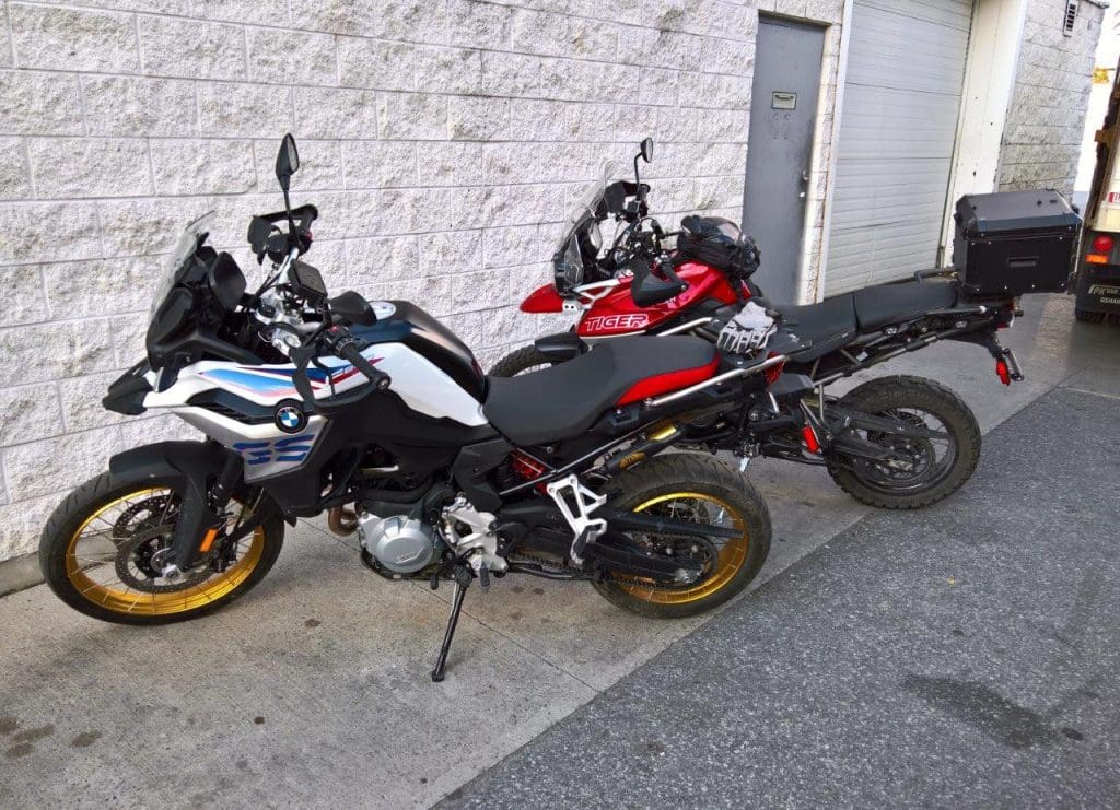 2019 BMW F850GS Rallye and 2018 Triumph Tiger 800Xca