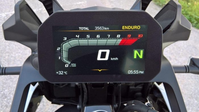 2019 BMW F850GS Rallye TFT display