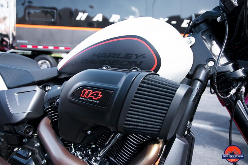 Air intake on the 2019 Harley Davidson FXDR.