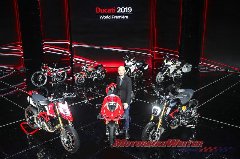 Claudio Domenicali Claudio Domenicali with 2019 Ducati range