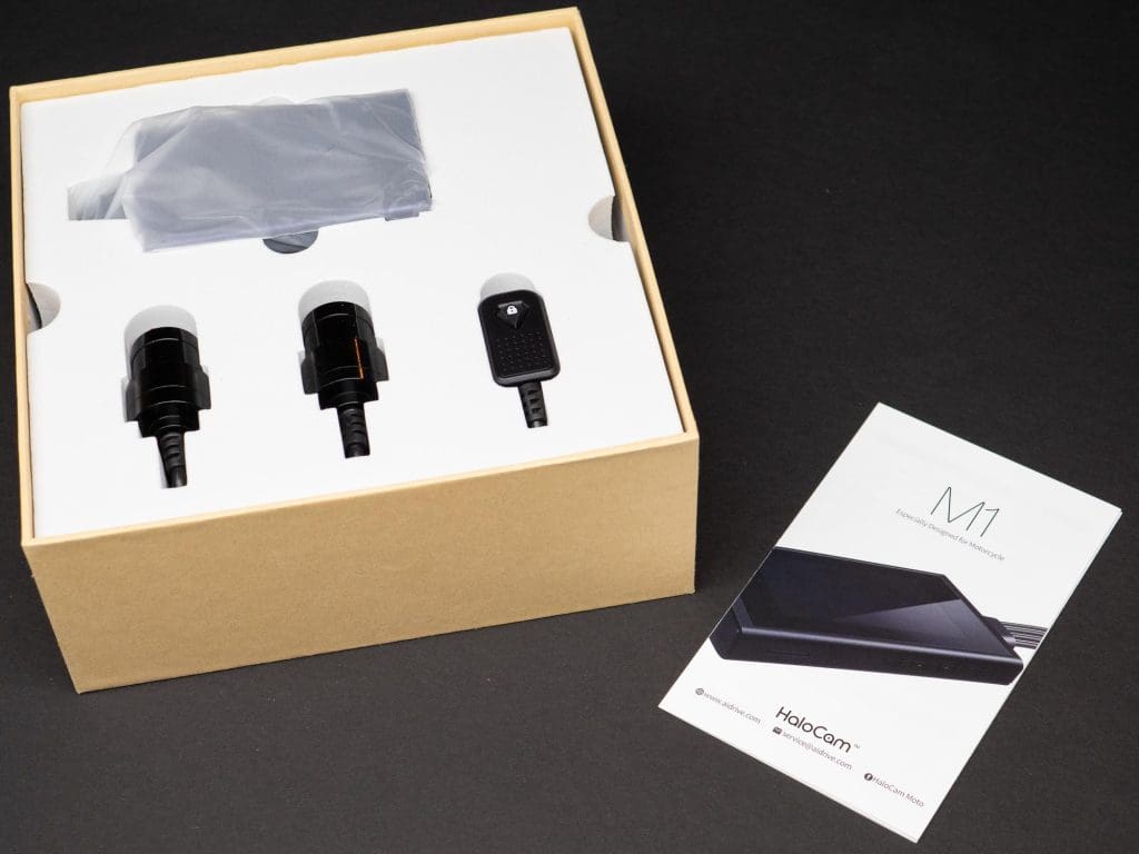 Halocam M1 Motorcycle Dashcam packaging