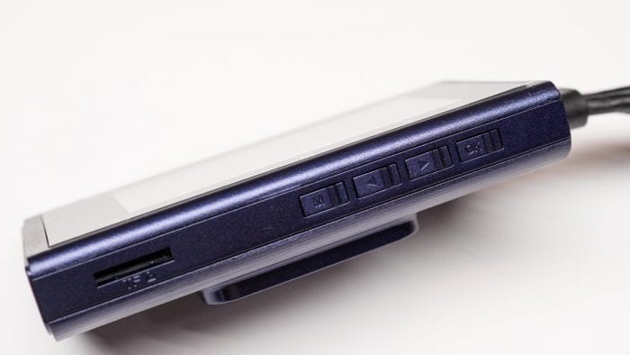 Halocam M1 Motorcycle Dashcam side view of control buttons