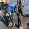 Me wearing the Velomacchi 40L Speedway Backpack.