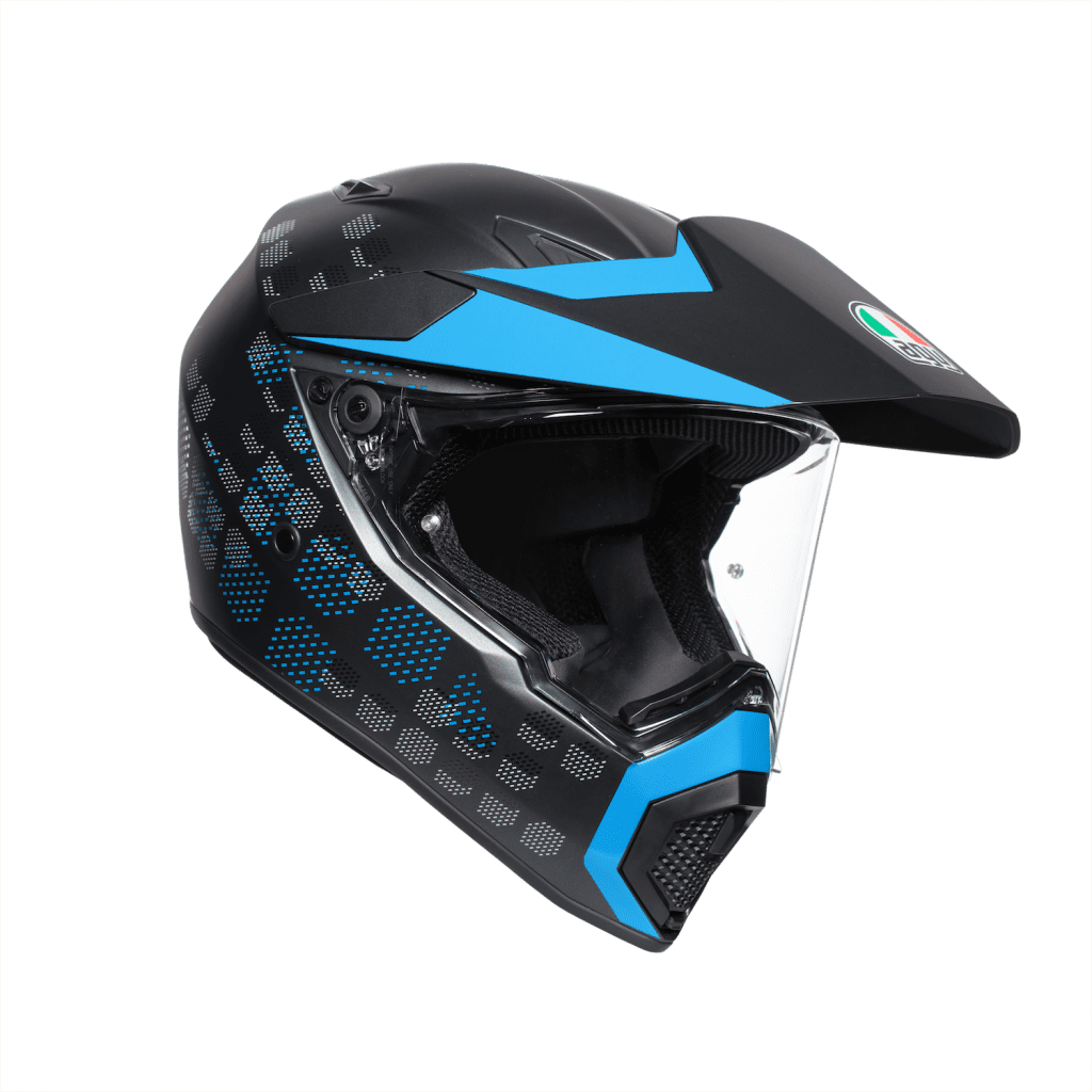 AGV AX9 dark gray and blue