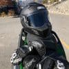4SR 96 Stingray gloves and Simpson Mod Bandit helmet.