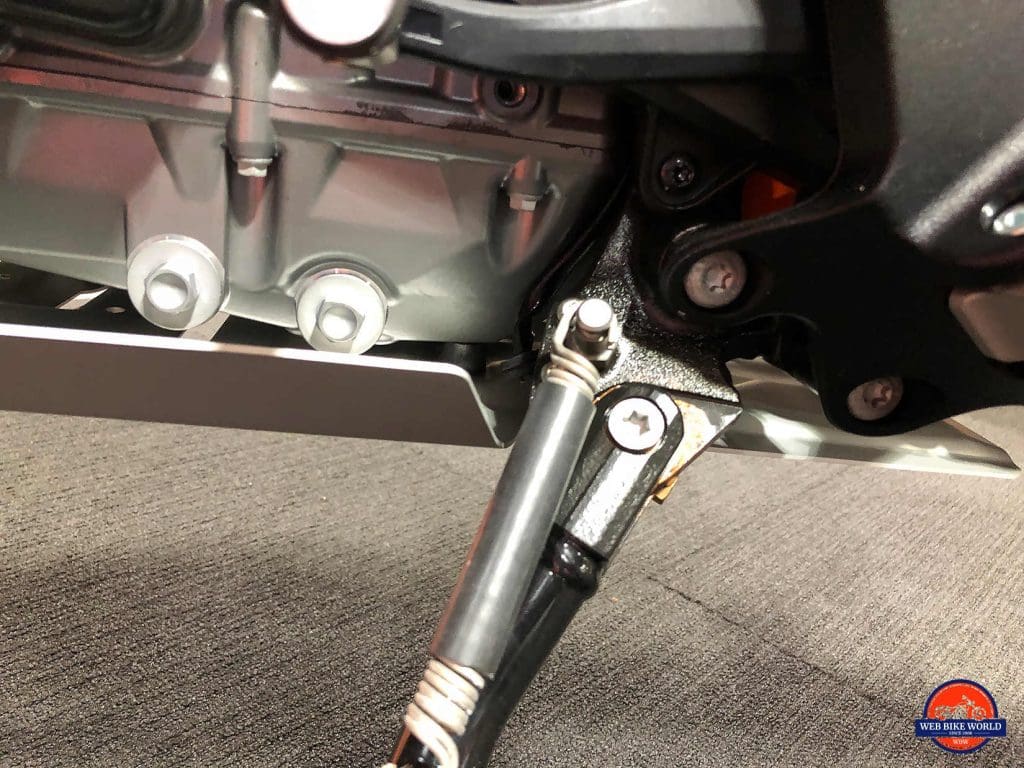 2019 KTM 790 Adventure R kickstand.