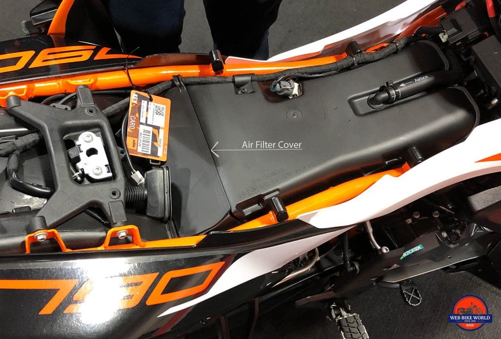 2019 KTM 790 Adventure R air box.