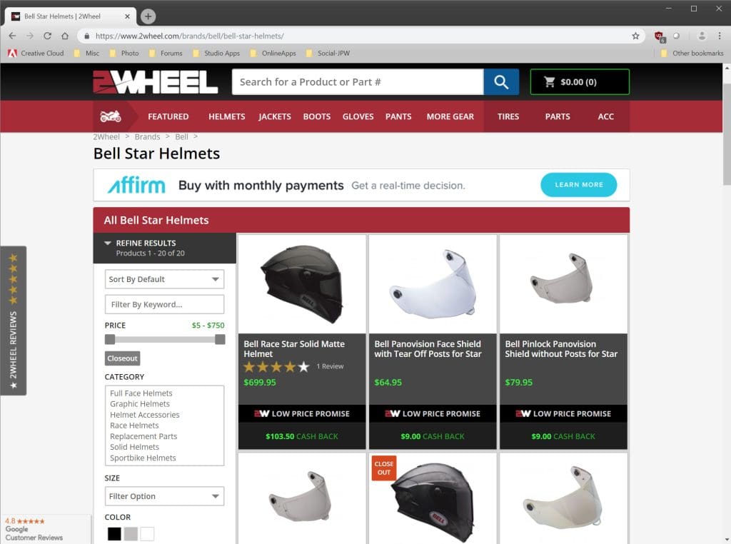 2Wheel.com Bell Helmets