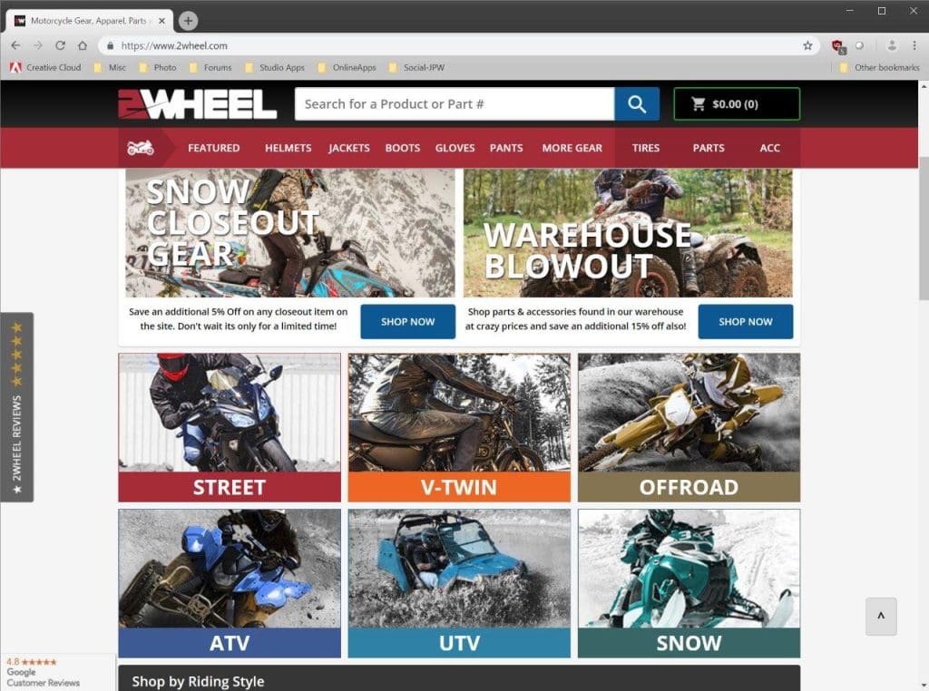 2Wheel.com categories