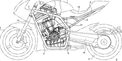 Suzuki twin-turbo motorcycle patent