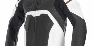 Alpinestars Core Leather Jacket in black and white