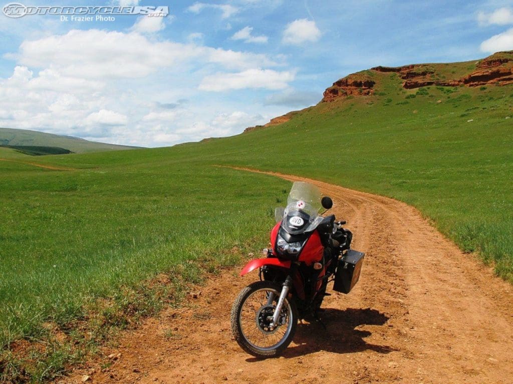 Kawasaki KLR650 prepped for an adventure