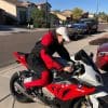 AEROSTICH R3 ONE PIECE SUIT RIDING POSITION SAMPLE SUIT