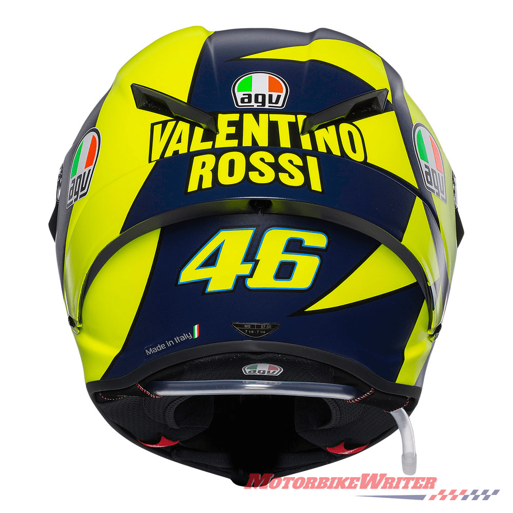 Valentino Rossi Replica Pista GP R Soleluna 2018 helmet wear