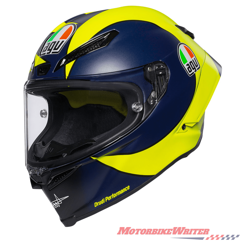 Valentino Rossi Replica Pista GP R Soleluna 2018 helmet wear