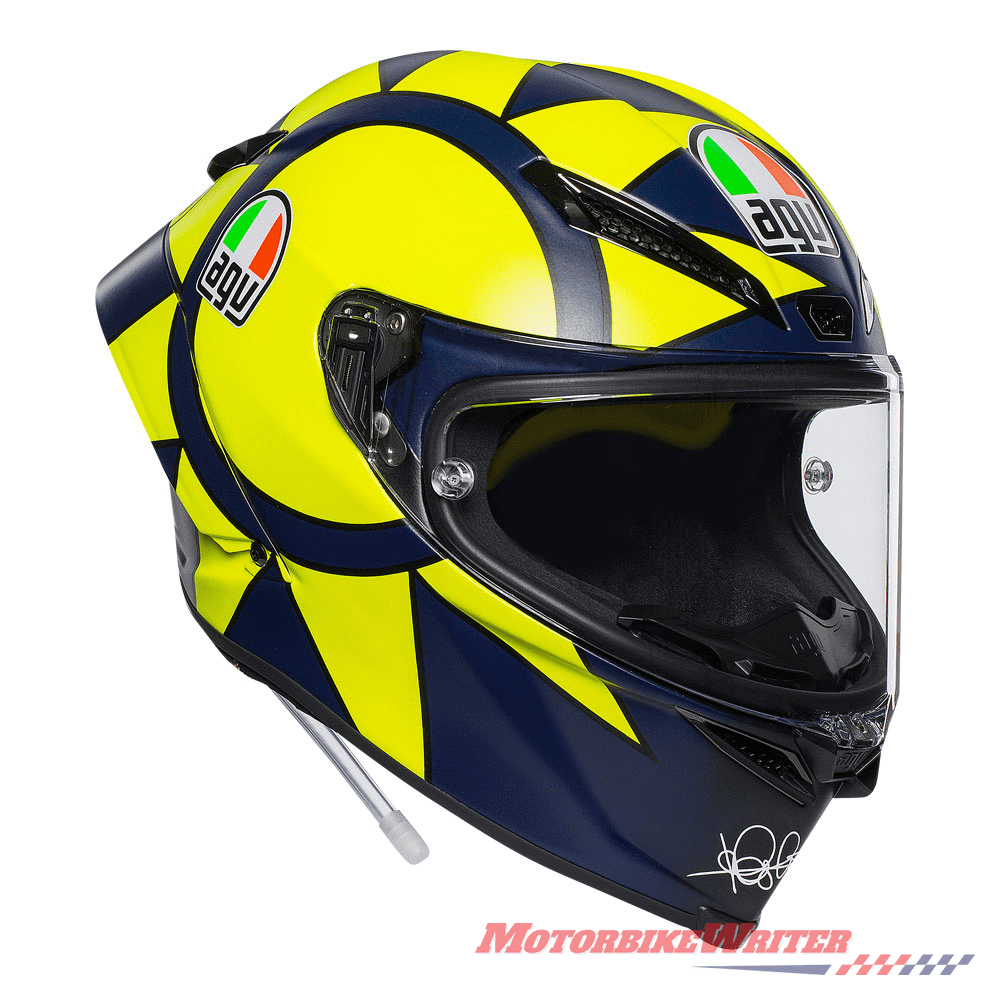 Valentino Rossi Replica Pista GP R Soleluna 2018 helmet wear