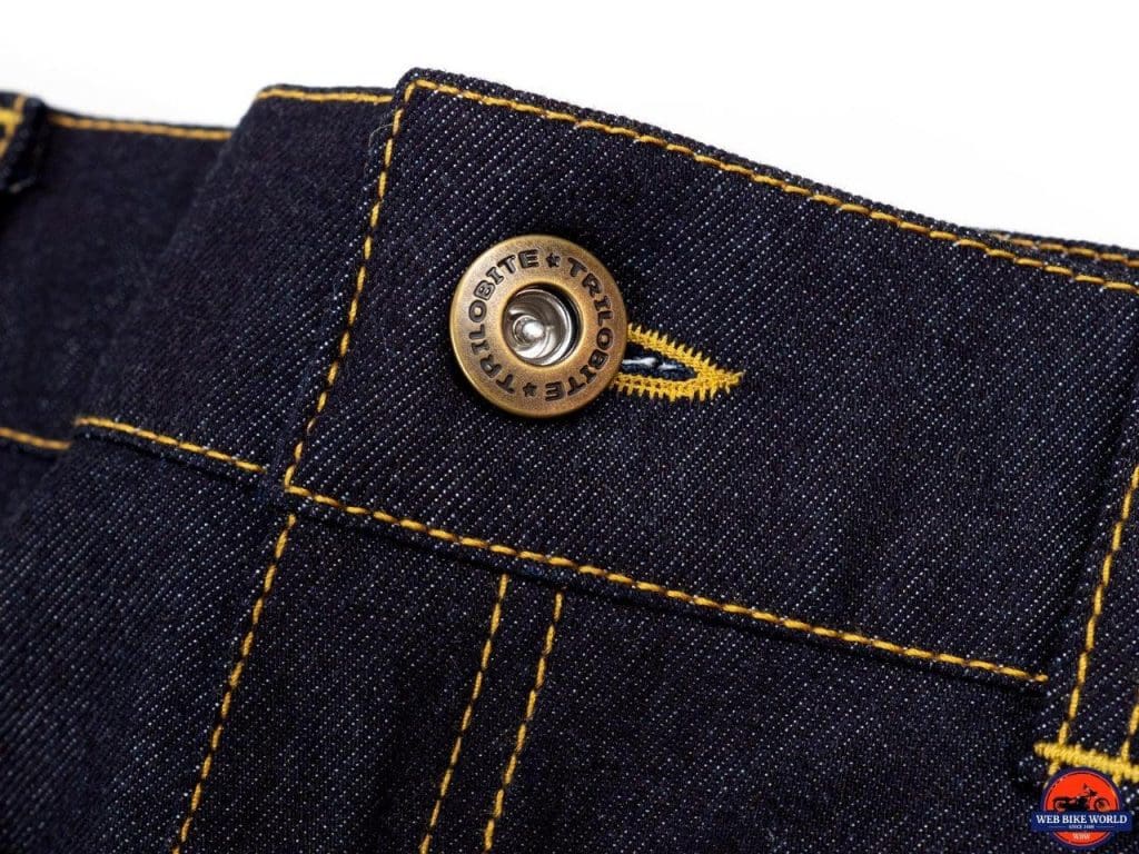 Trilobite Go-Up Jeans button closure