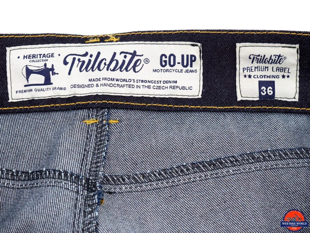 Trilobite Go-Up Jeans inner waist labels