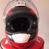 Front view of Schuberth R2 cheek and face padding