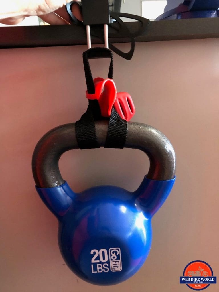 Tackform Enduro supporting 20 pound kettlebell