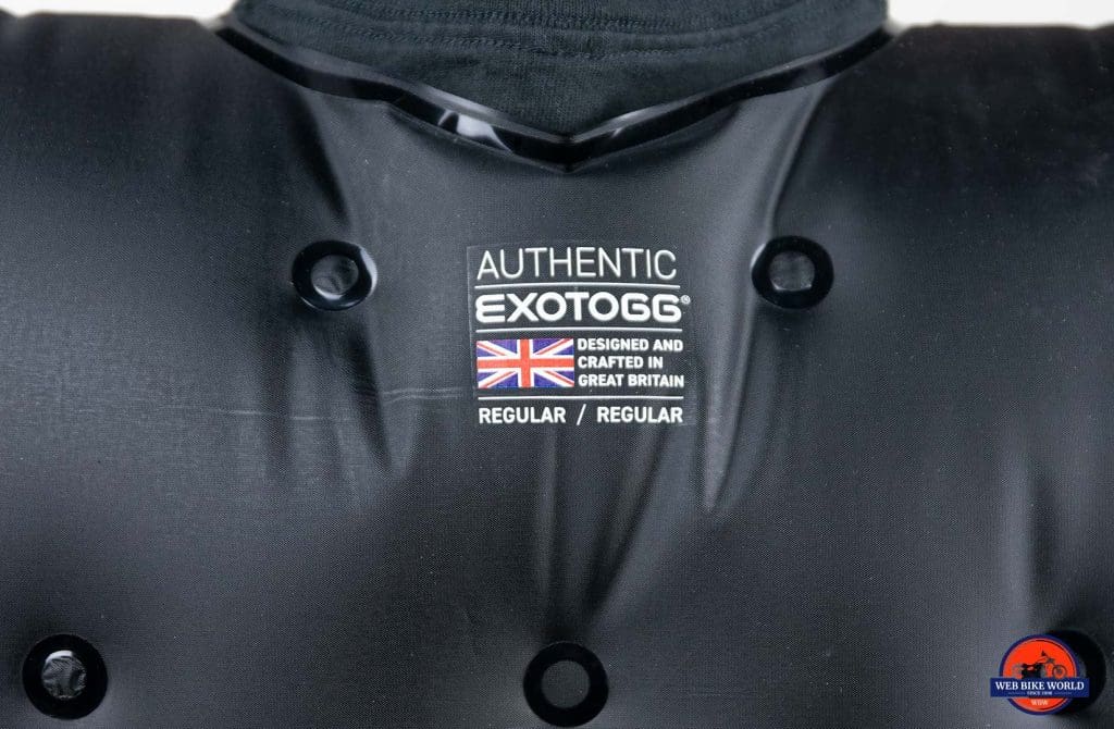 The Exotogg label saying Made in Great Britain.