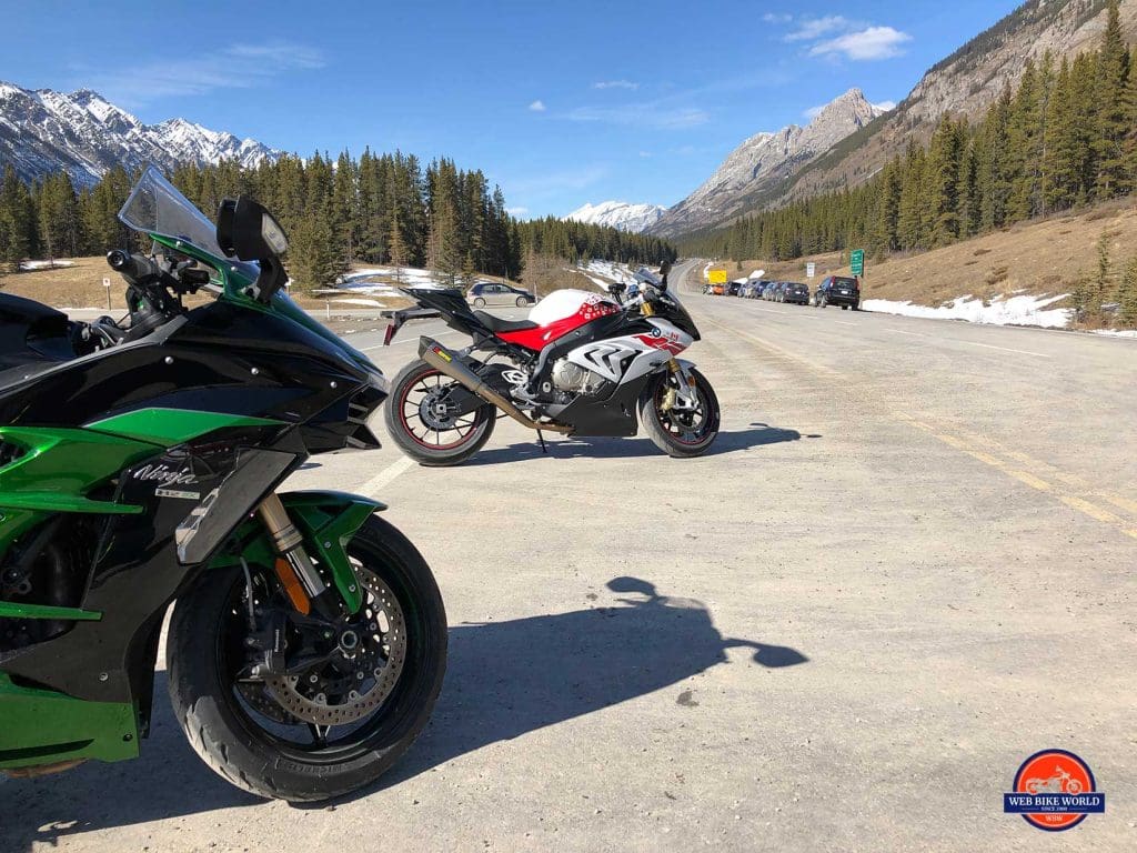 2018 Kawasaki H2SX SE and 2018 BMW S1000RR.