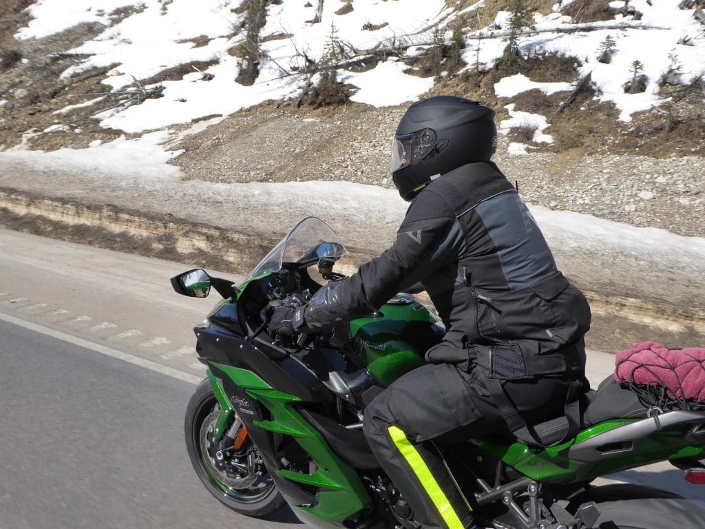 Me riding while wearing the Exotogg Thermal Vest underneath a Rukka ROR jacket.