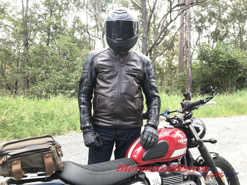 Merlin Chase leather jacket fits