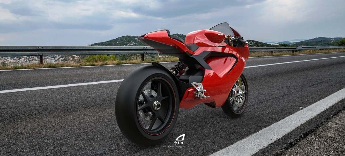 Ducati Electric Motorcycle Rendering