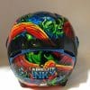 Icon Airflite Inky helmet rear view of graphics and spoiler