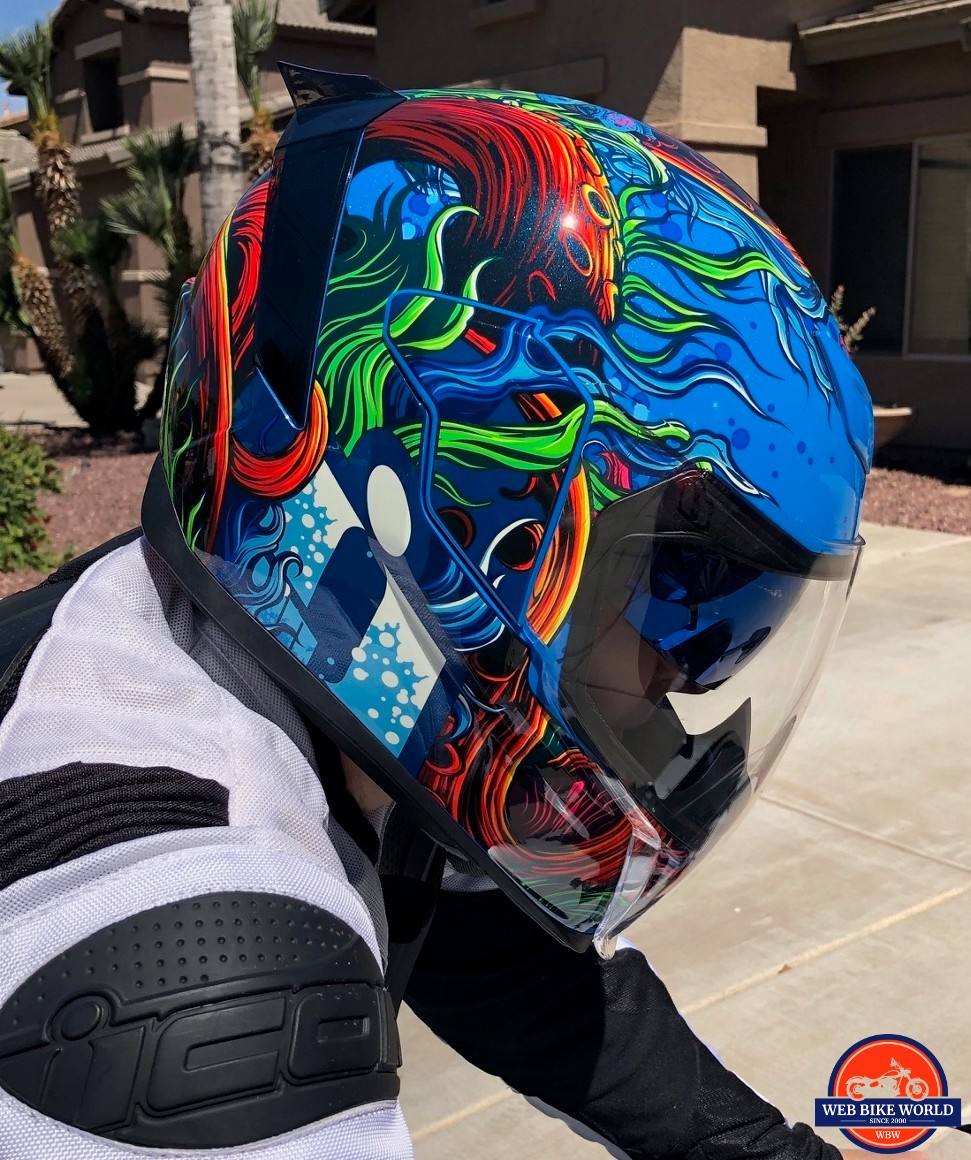 Inky Icon Airflite Full Face Motorcycle Helmet 
