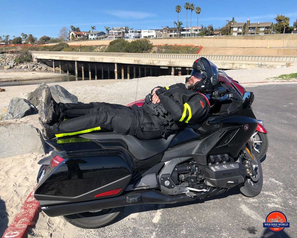 Honda Gold Wing DCT as a bed.