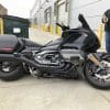 Honda Gold Wing DCT resting on the frame sliders.