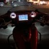 Indian Chieftain Ltd gauges at night.