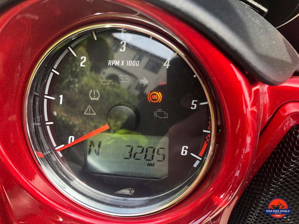 Indian Chieftain ltd odometer.